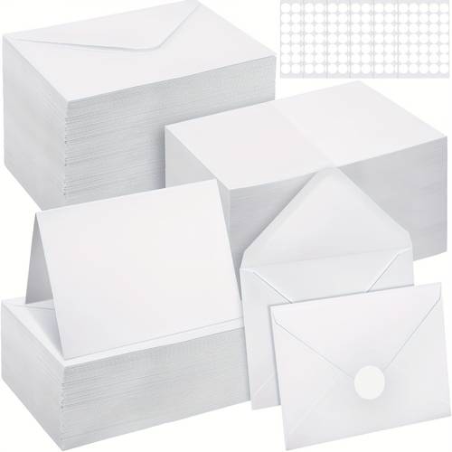 200 pack blank cards with envelopes and stickers thank you note cards self envelopes blank greeting cards small envelopes stationary set card making white
