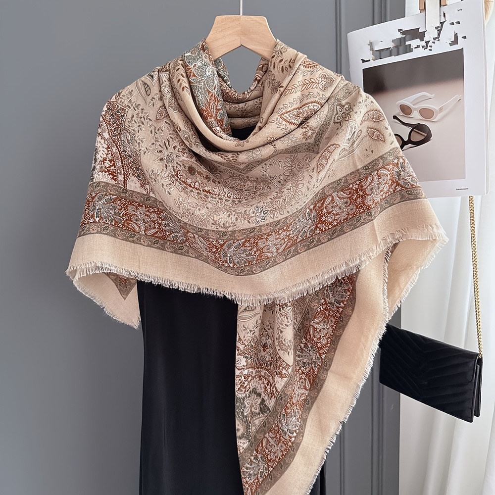 Image of Vintage Paisley 125*125cm Square Scarf Shawl