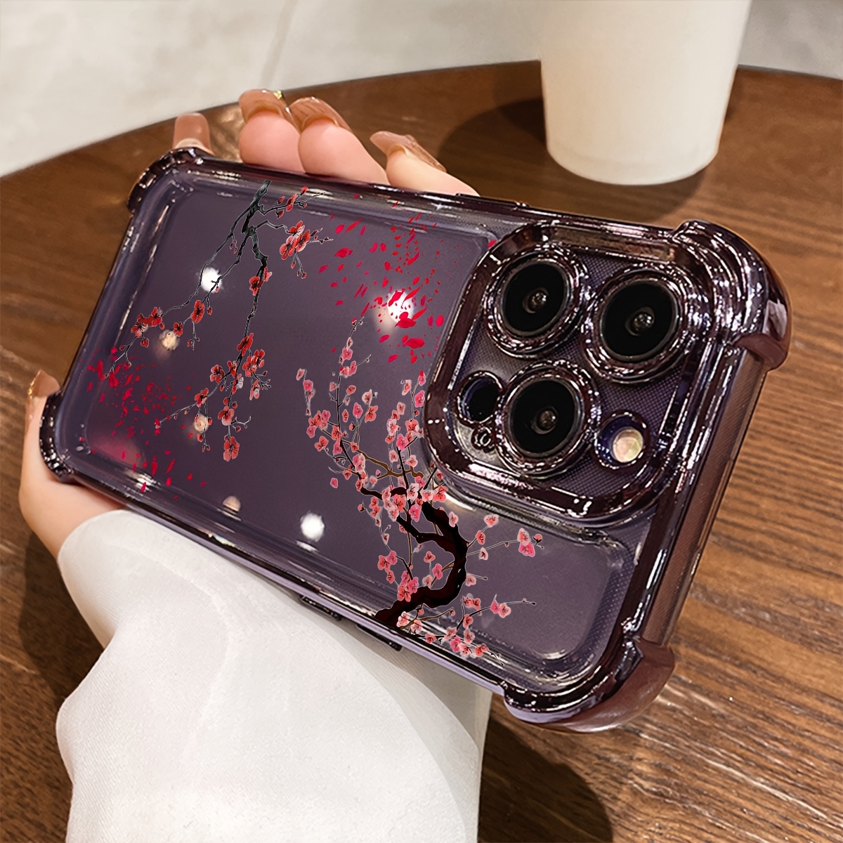 TEMU Phone Case: New Fashionable And Trendy Aesthetic Cherry Pattern Drop-proof Phone Case, Suitable For Iphone 17/iphone 17 Air/iphone 17 Pro/iphone