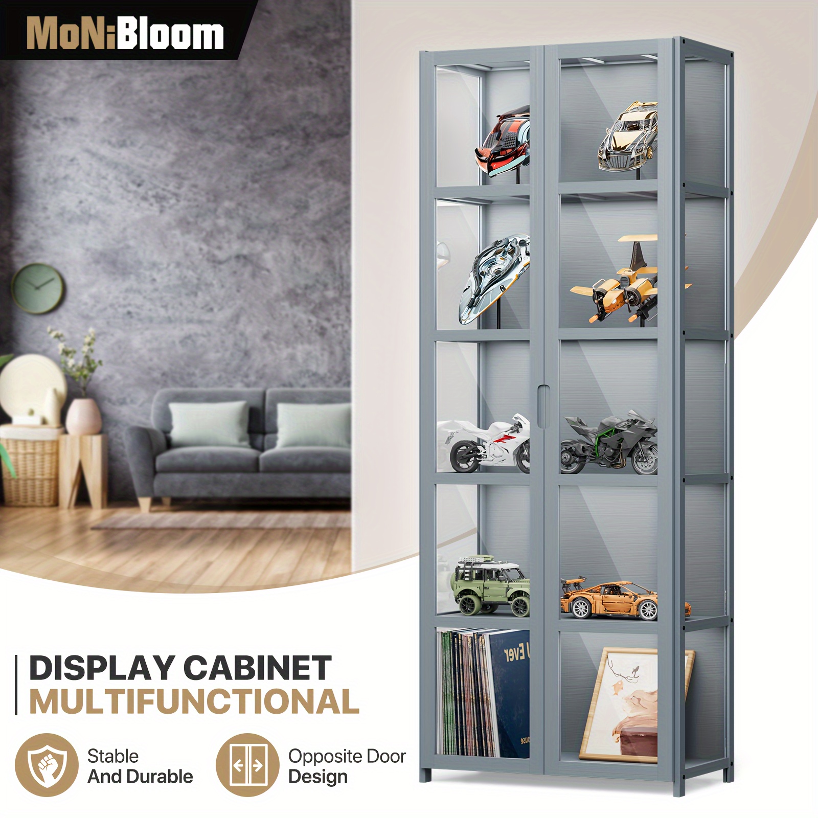 

Monibloom 5 Display , 64" Collectibles Toy For Cabinets