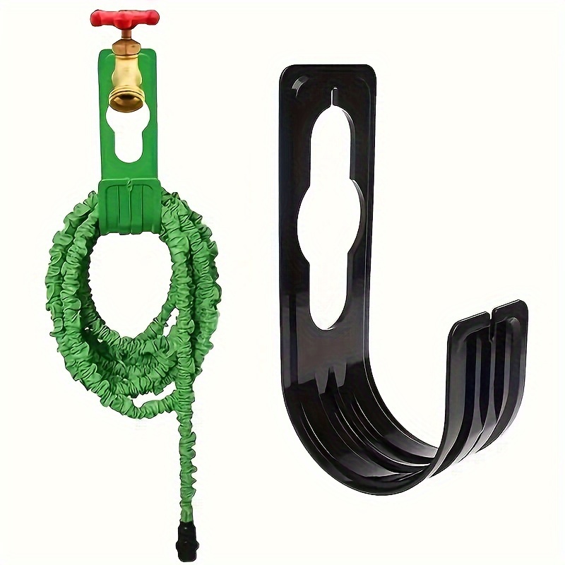 

1pc Water Hose Hanger Metal Expandable Garden Watering Hose Pipe Hook Wall Mounted Tidy Holder For Home Green Water Hose Hanger