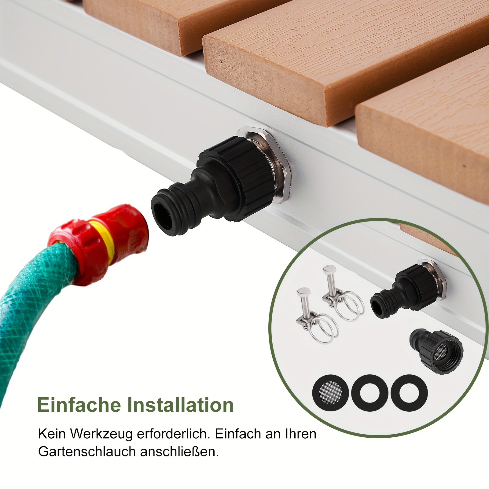 [Portable Outdoor Shower] Heavy-Duty Portable Outdoor Shower with Adjustable Height - No Electricity Needed, Non-Slip Base, Large 28x22 Inch - Woodlike Appearance, Rustresistant Material - for Garden, Pool, Camping, Sauna, Backyard, Beach, RV - Easy-Clean Design