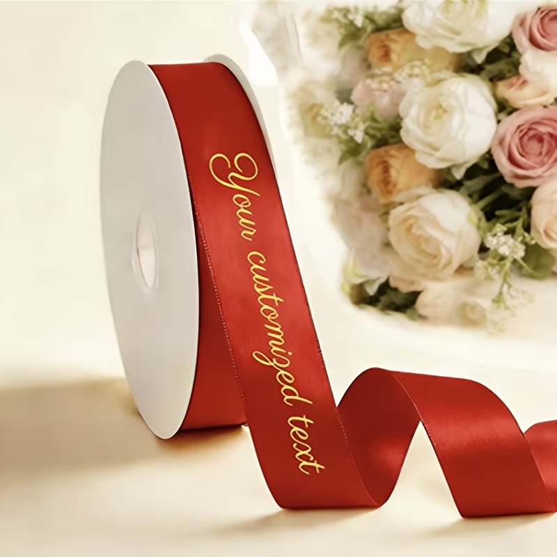TEMU Nastro personalizzato gamma 2,5 cm cm, disponibile con scritte nere, bianche e dorate, decorazioni di Halloween, decorazioni di Natale