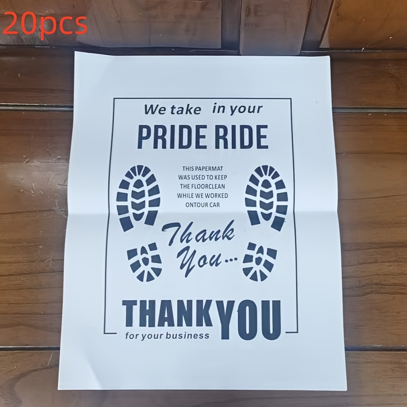 TEMU 10/20 Disposable Floor Mats - 10/20 Set, White Vehicle Protection Cover, Used For Details And Repairs, Temporary Gm Floor Mats, Suitable For And Mechanics