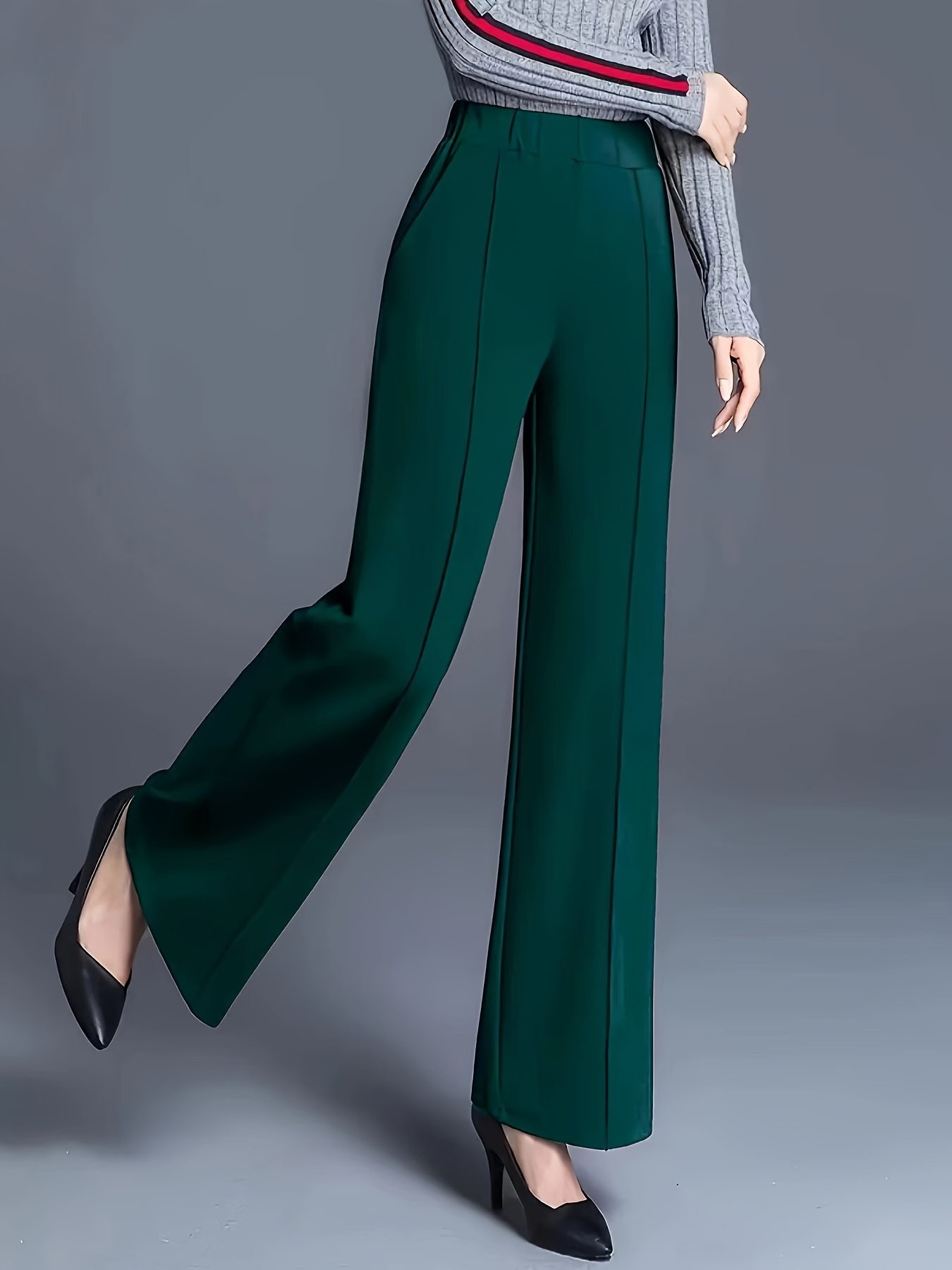 slim fit dress slacks Classic Dress Pants Kelly Green main image 0