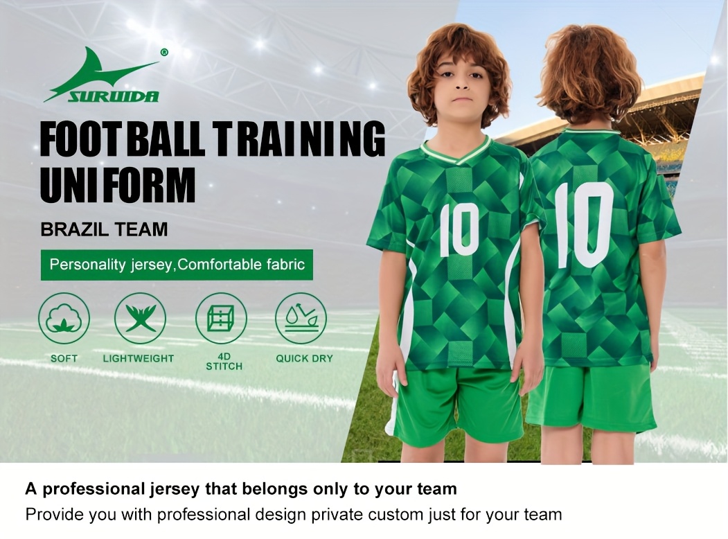 set saudi arabia kids soccer jersey set printed Temu Germany