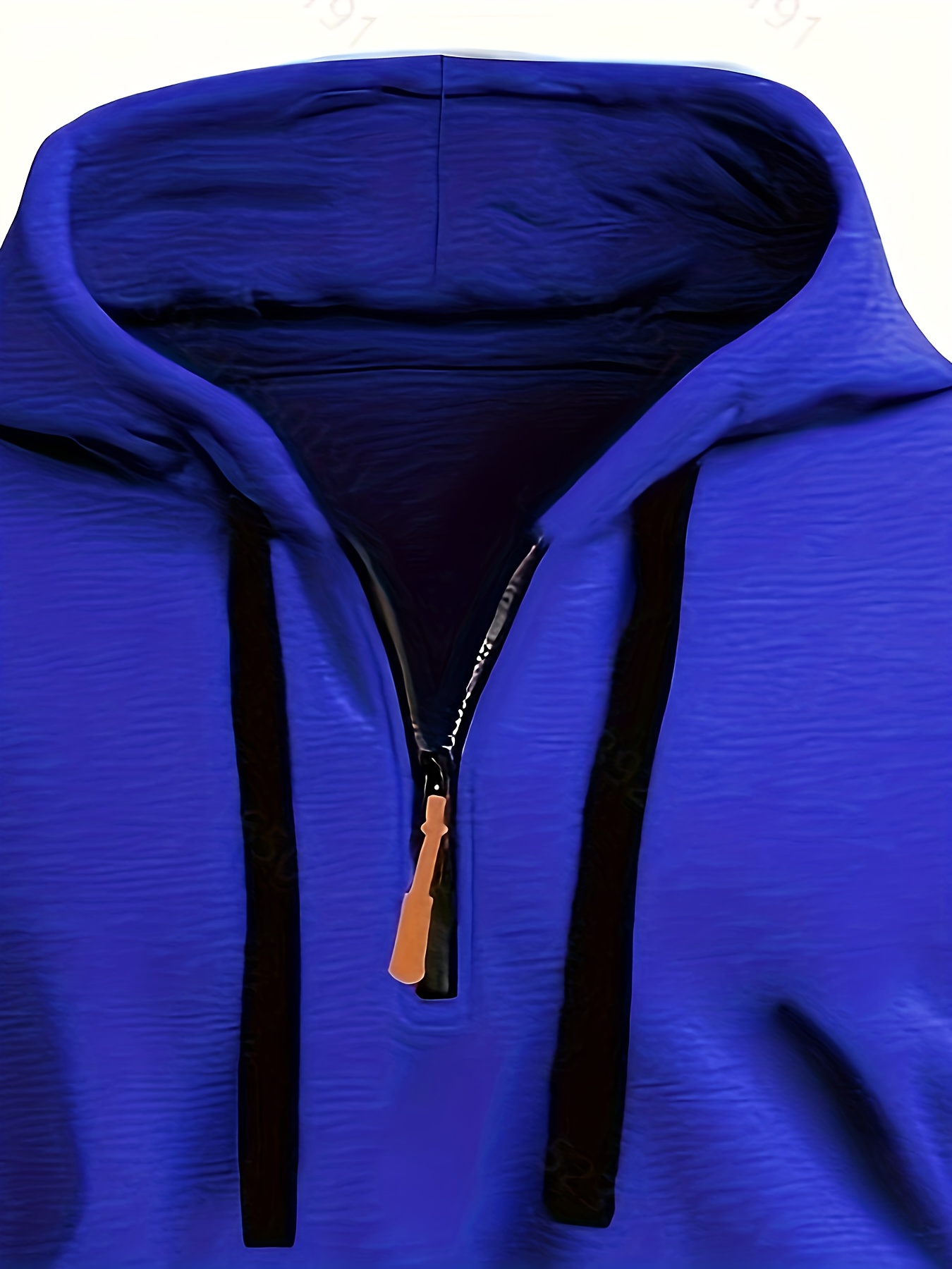 men's hooded multi pocket half zip long sleeve sweatshirt