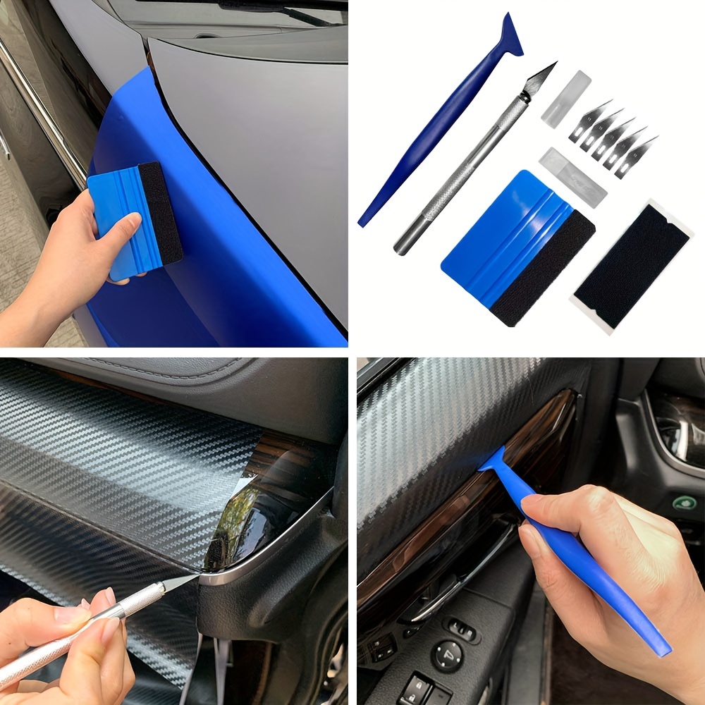 

1 Set Car Film Tool Kit Free Replacement Blade Scraper Cutter Tool Remove Bubbles Film Carving Knife Advertising Poster Paste Tool, Car Film Tool Kit, Scraper, Cutter, Removal, Advertising Poster