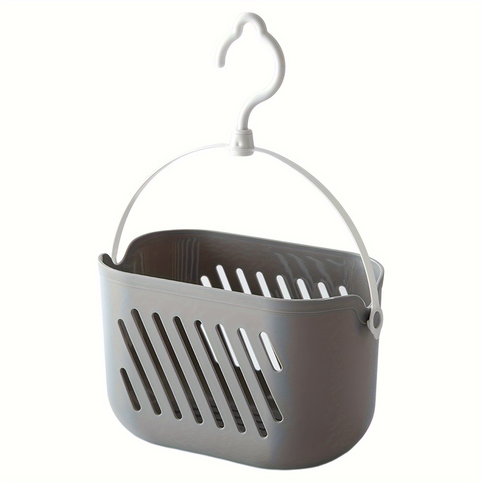 

1pc Plastic Hanging Storage Basket, Hanging Shower Caddy Organizer Basket With Hook For Bedroom Living Room Bathroom, Bath Basket, Home Organization And Storage, Bathroom Accessories