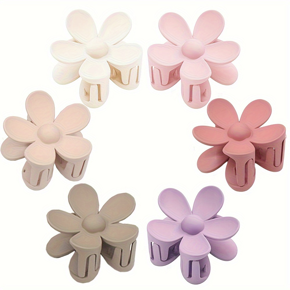 

6set Large Size Frosted Flower Hairpin For Hair