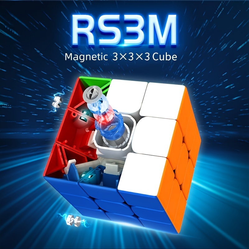

Moyu Magnetic Magic Cube Race Speed Magic Cube, Magnetic Speed Race Speed Magic Cube, No Sticker, 2nd/3rd/4th Stage Magic Cube, Adjustable, With Adjustment Tool