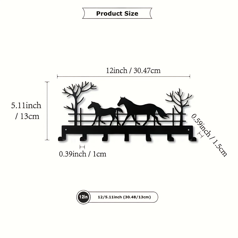 E-shop Rustikales Metall Schlüsselbrett, Dekorative Metall Schlüsselhaken, Wandmontiertes Design, Modernes Design, Robuste Konstruktion, Kleiderhaken,