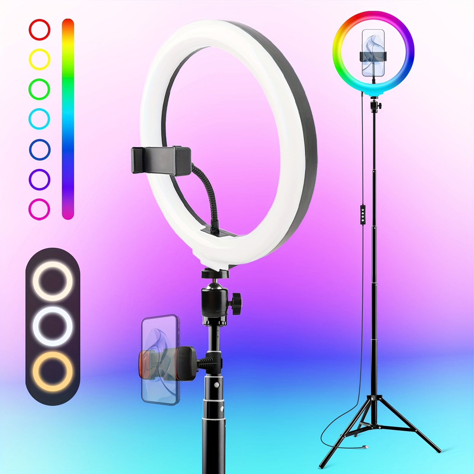 1pc 10 inch ring light tripod stand phone holder Temu Finland