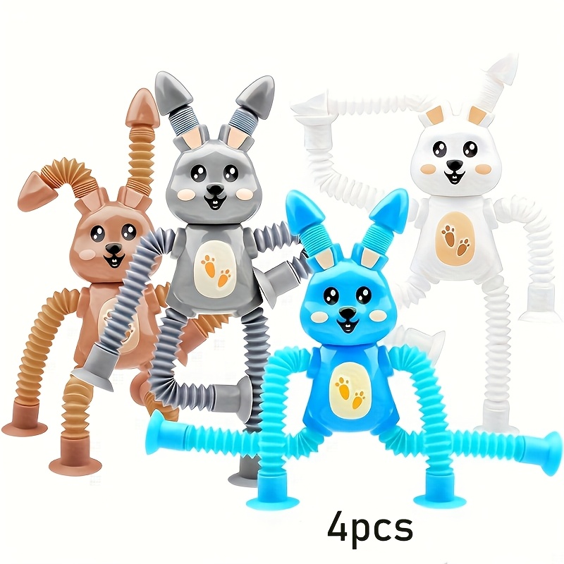 Stretchable Easter Bunny Pulling Tube Toy
