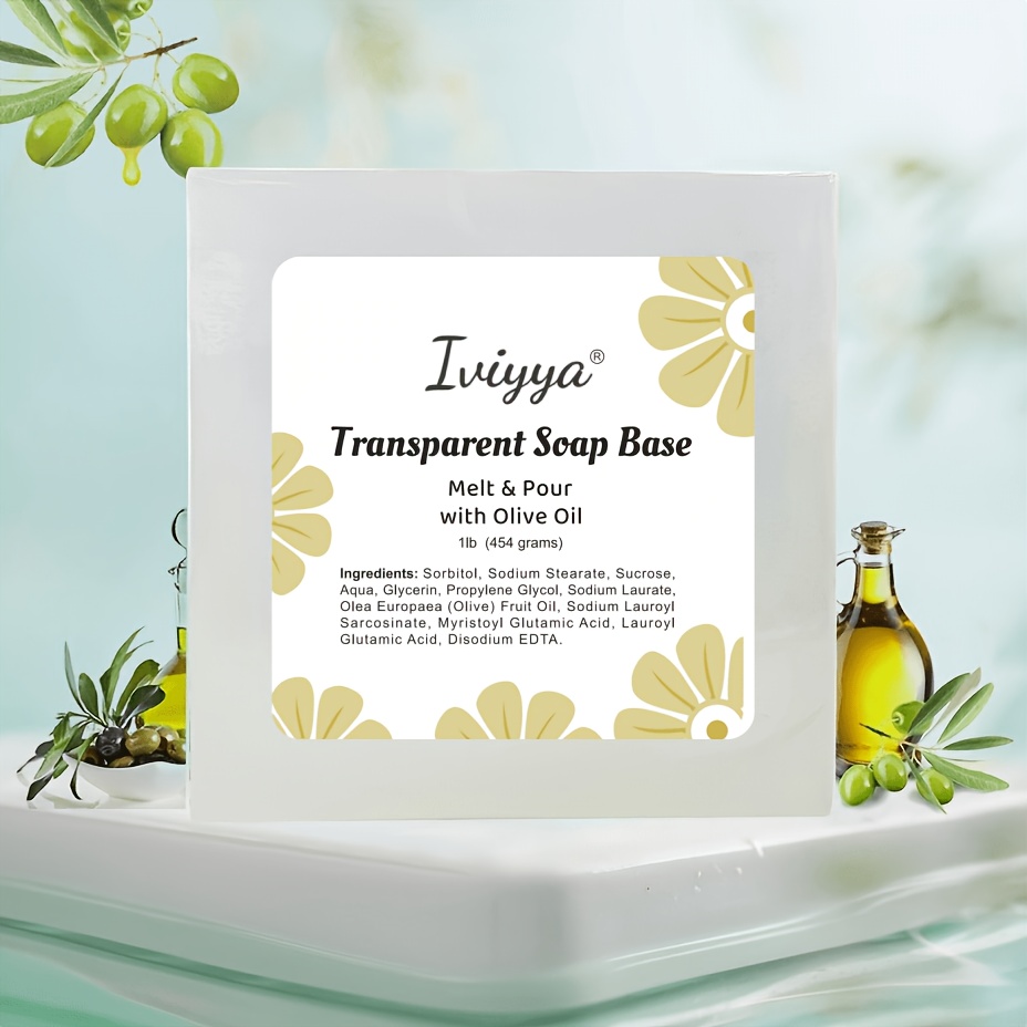 Image of 1lb Glycerin Soap Base With Natural Olive Oil - Moisturizing, Sls/ Free, Perfect For Diy Handmade Soaps & Skincare