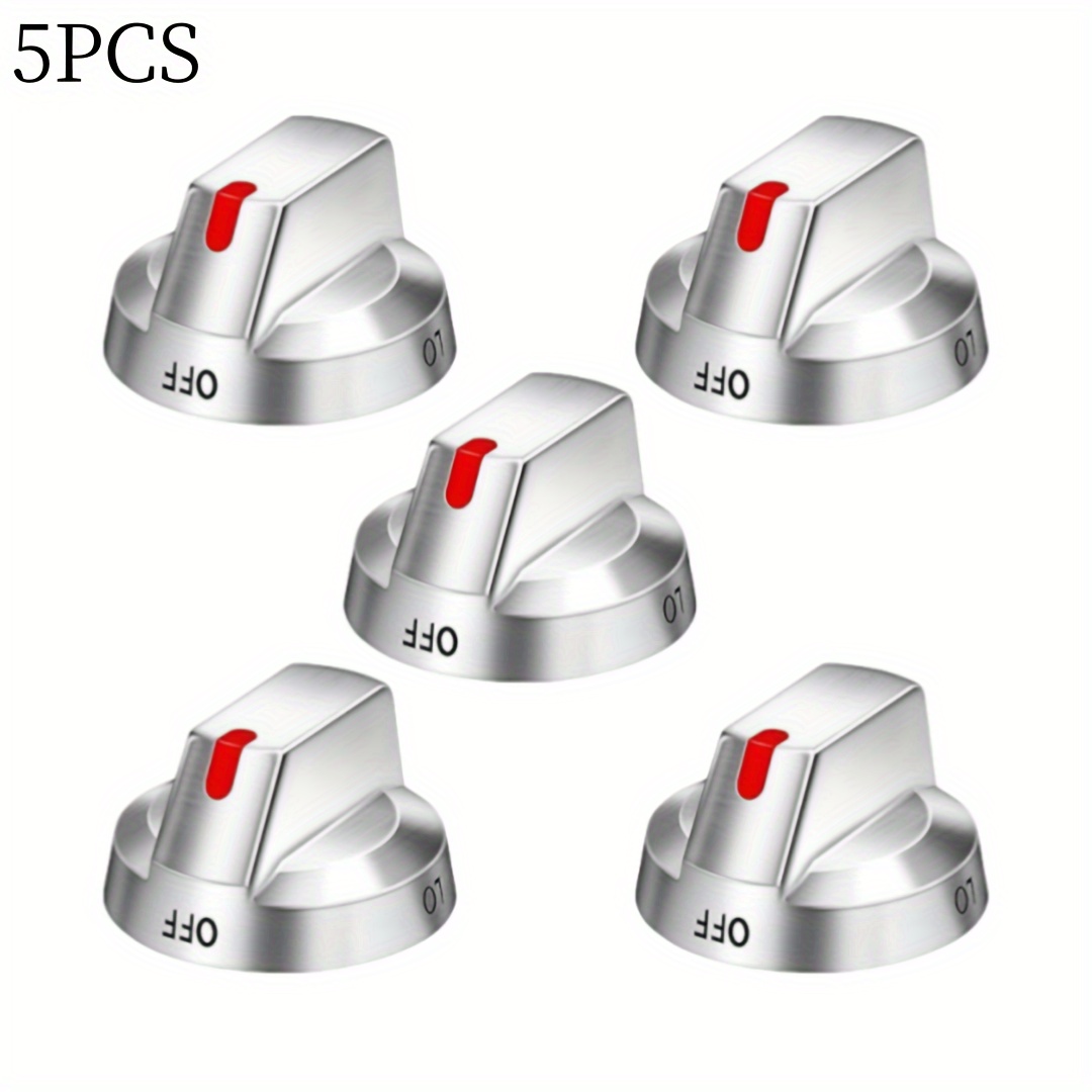 

5pcs Upgraded Gas Stove Knobs Replacements Compatible With Samsung Stainless Steel Gasrange Stove Knobs Replacements Knob Nx58f5700ws Nx58h5600ss Nx58h5650wsnx58j7750ss