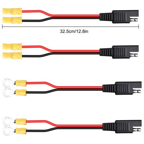 4 pack copper marine trolling motor wiring harness 16awg quick disconnect sae connectors universal power cable for rv boats solar panel battery accessory no battery required