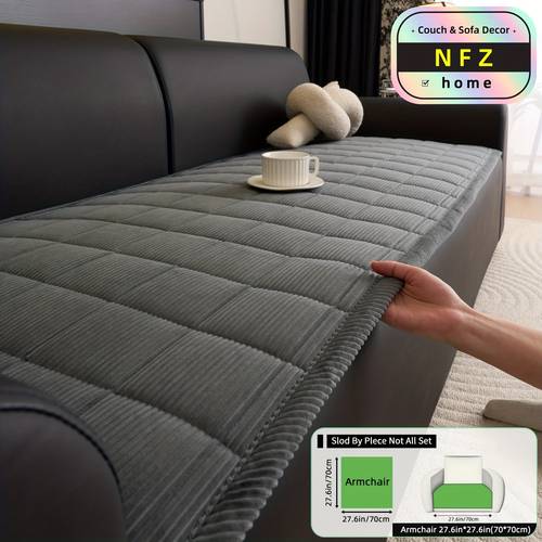1pc retro thickened and warm corduroy non slip sofa cushion for winter thick cushion pad pet friendly machine washable high quality textured sofa decoration suitable for 1 2 3 4 seater and modular sofas cat claw resistant
