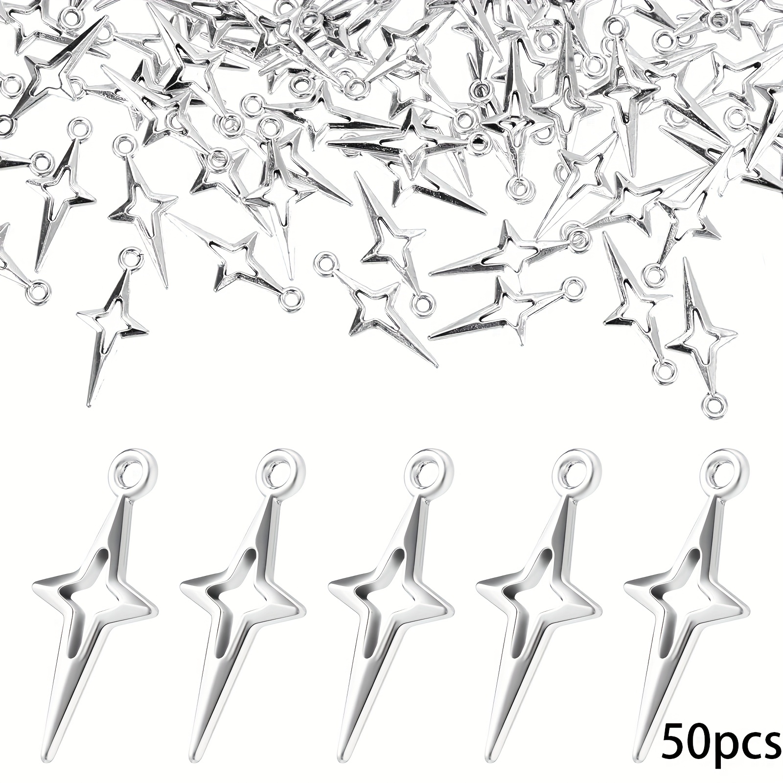 Penitue 120 Stk 2026 Anhänger - Gold & Silber Für Schmuck, Quasten & Partydekoration