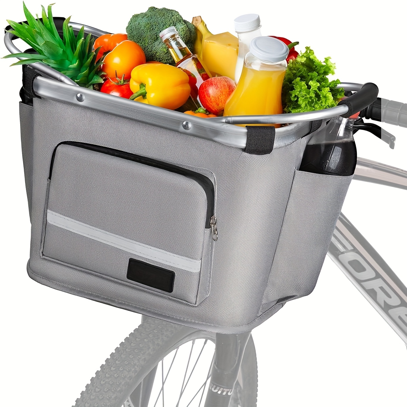 Image of Detachable Bike Basket, Bicycle Handlebar Basket For Pet, Shopping, Commuter, Camping And Outdoor