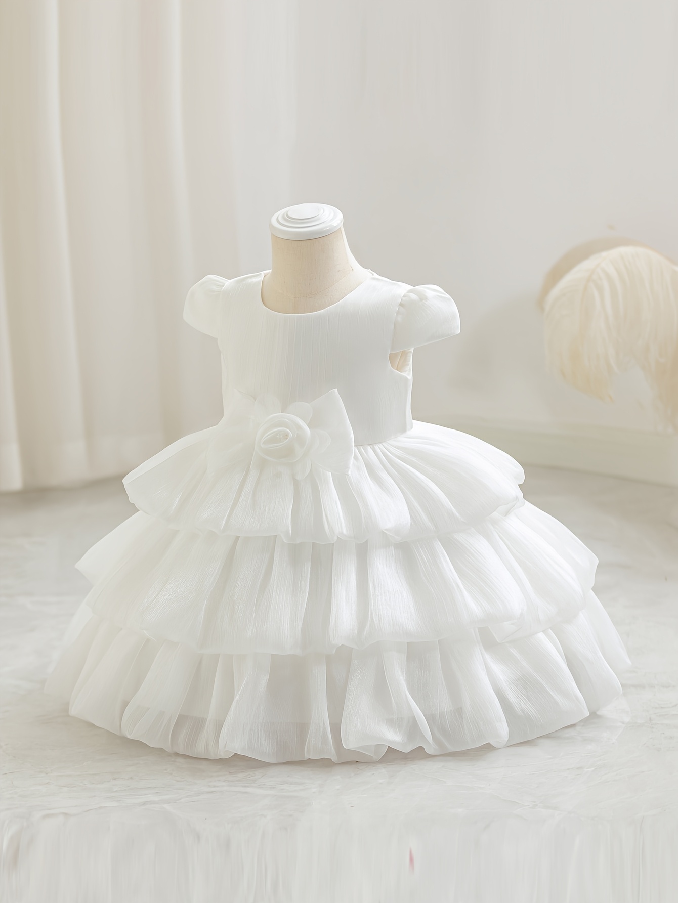 slim fit dress slacks Boho Flower Girl Dress – Flowy Sleeves Chiffon Gown for Weddings