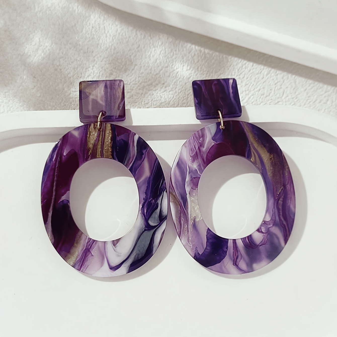 TEMU A Pair Of Fashionable Vintage Minimalist High-end Niche Ethereal Instagram-style Hoop Earrings For Women