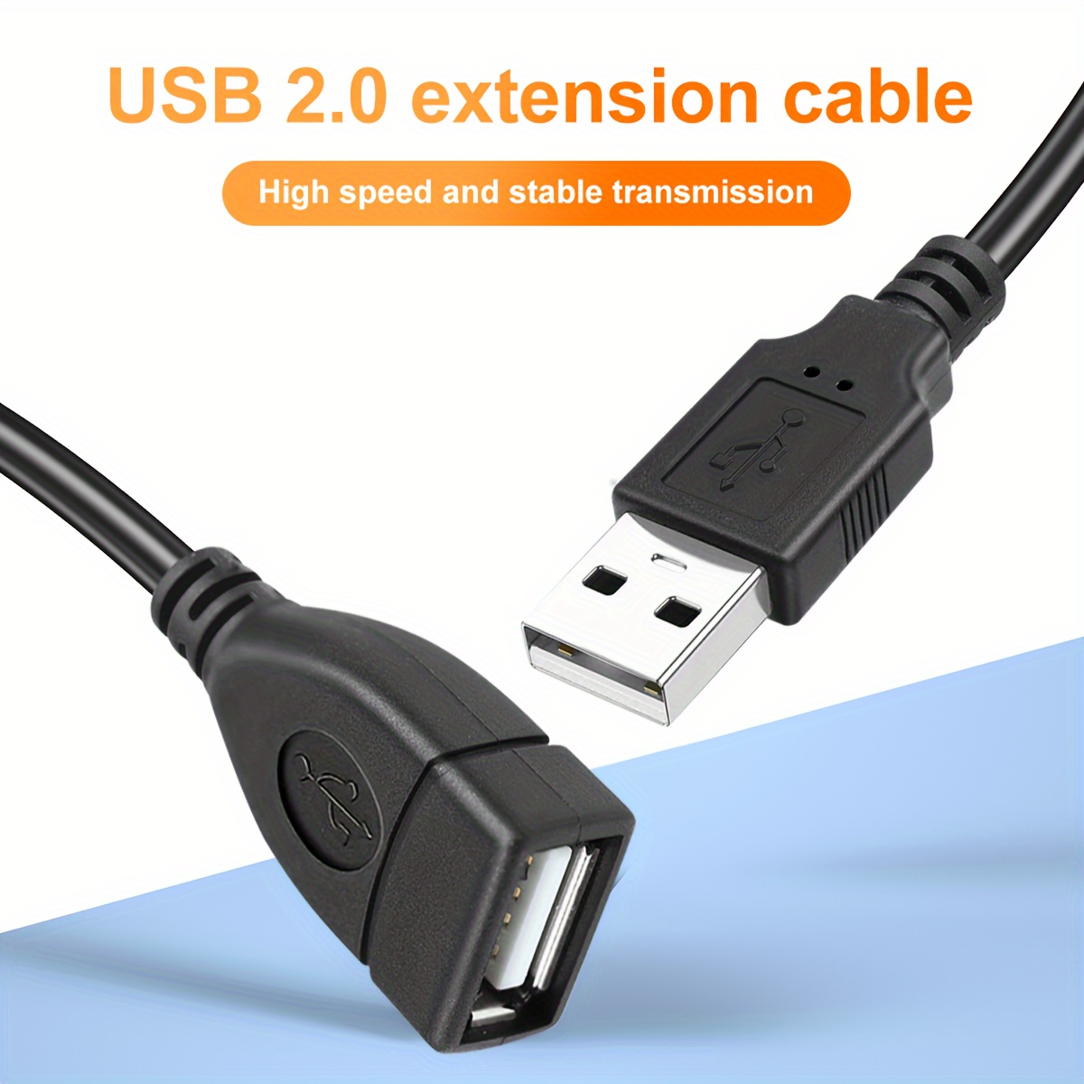 I-Zclive High-Speed USB 2.0 Extension Cable - Oxygen-Free Copper, Male to Female, Type A to A for Flash Drives, Hard Drives, Printers & Webcams, I-ZCLIVE