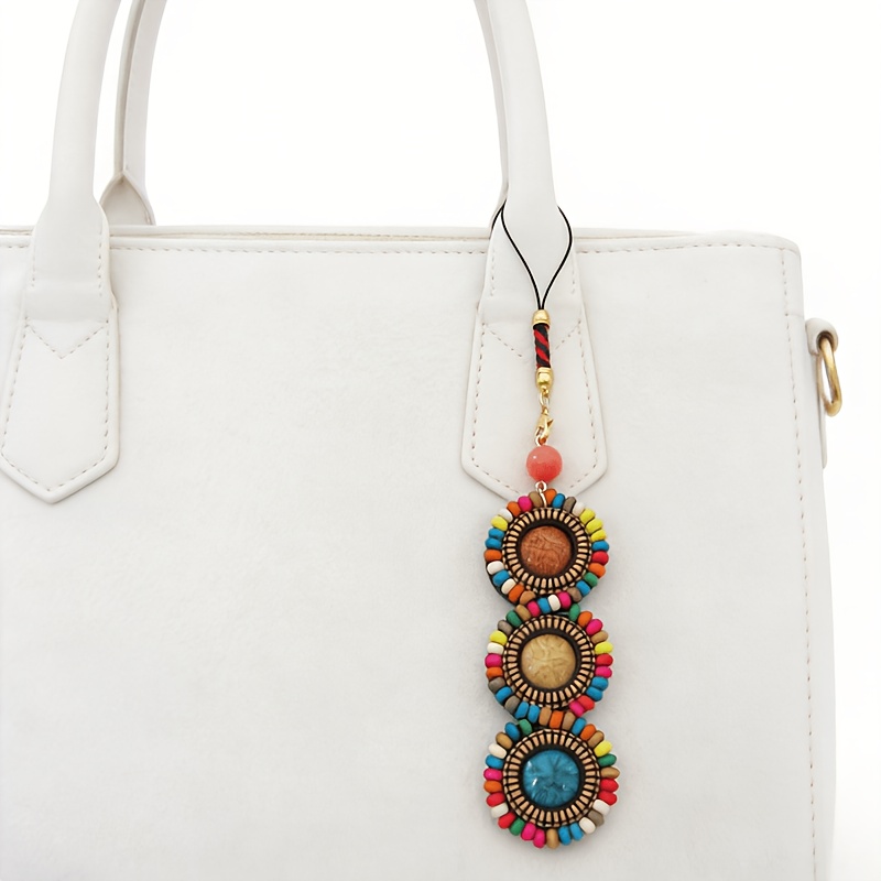 TEMU Charme de téléphone long à pendentif de style bohème, élégant nouveau design, décoration pour téléphone portable, sac à main et intérieur de