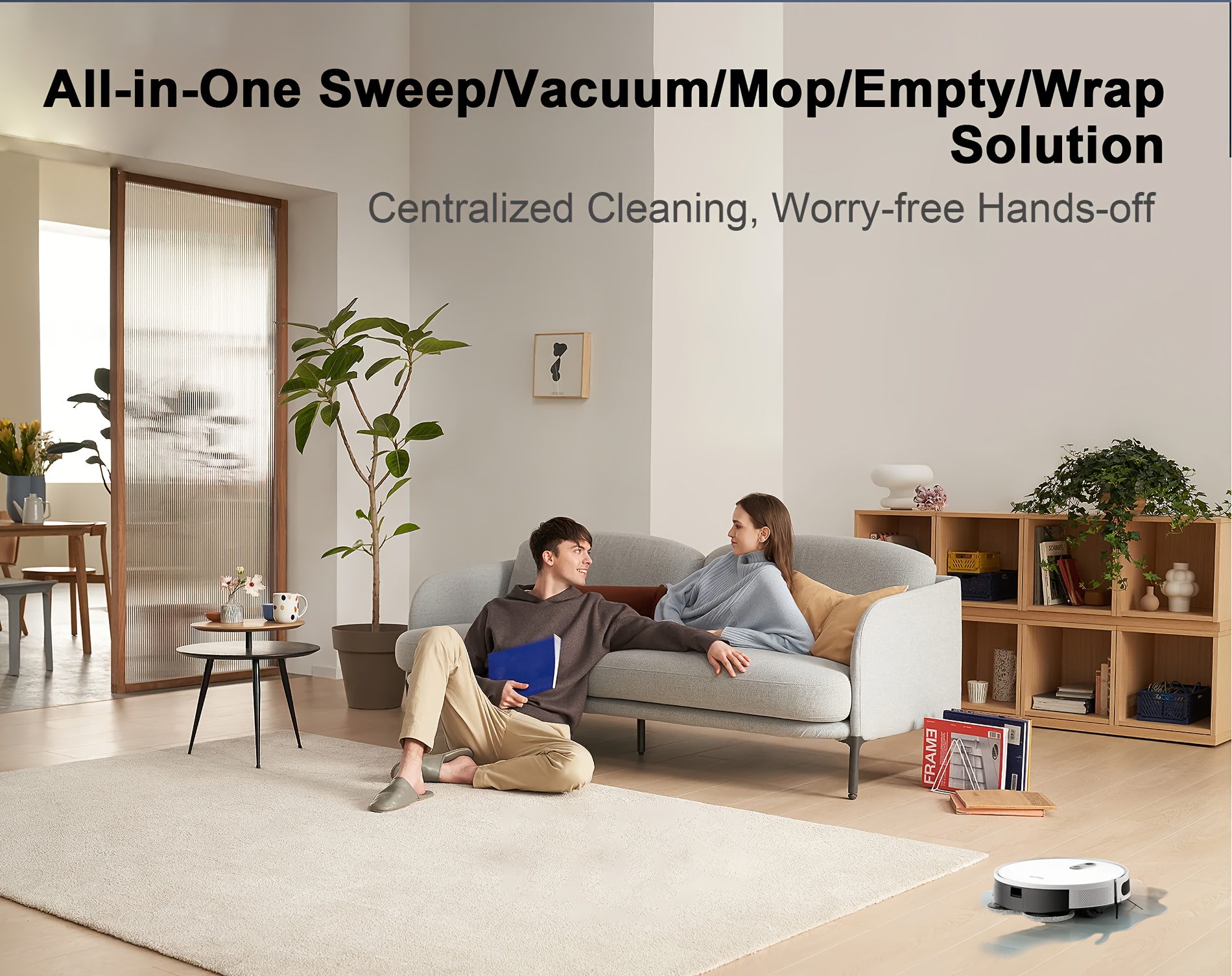 Armagar S10 Robot Vacuum Cleaner with Auto Empty Station-like Dock, 4000Pa Strong Suction, Smart Mapping & Obstacle Avoidance, Self- Mop/Broom Combo, Low Noise, App Control, 2--1 Sweeper and Mop for