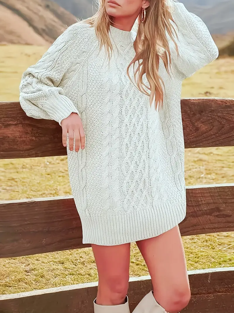 womens cable loose fit length round neck comfortable - Temu Oman womens cable loose fit length round neck comfortable - Temu Oman