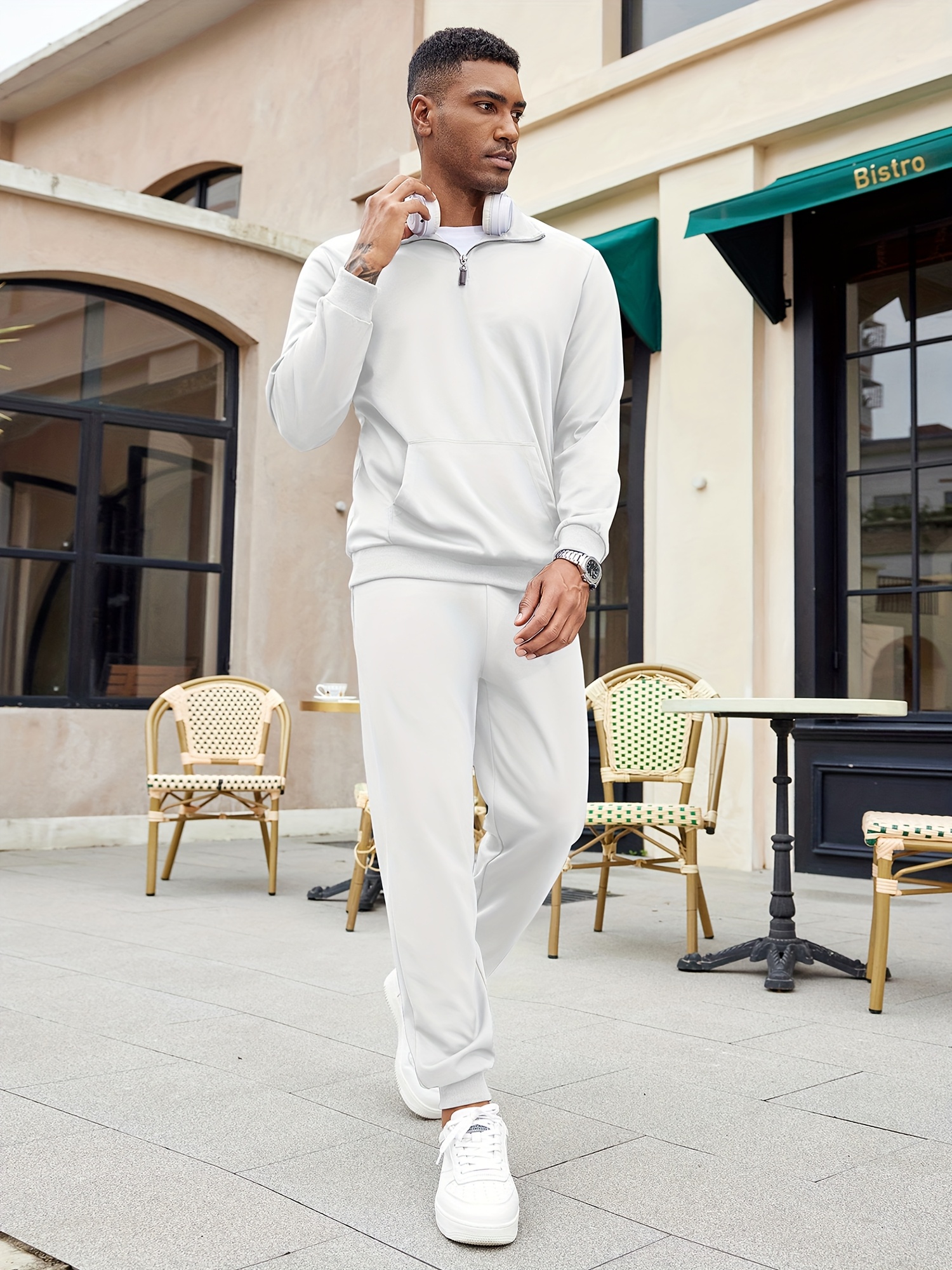 Ensemble Jogging Homme Velours à Capuche - Survêtement Deux Pièces Sport Gym - Veste + Pantalon Confortable