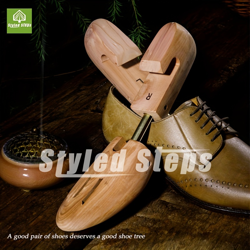 arbre à chaussures en cèdre robuste largeur réglable anti Temu