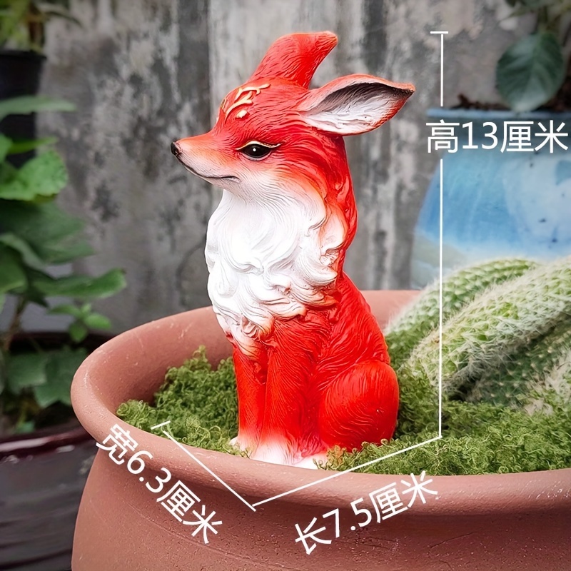 fox ornament long haired nine tailed fox succulent - Temu