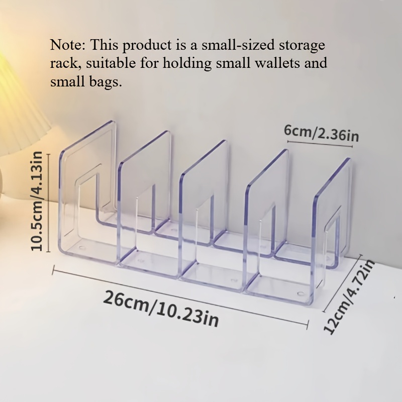 TEMU 2pcs Luxury Handbag And Wallet Organizer Stand, Small Wallet Display Rack, Closet Dustproof Storage Bag, Wardrobe Storage For