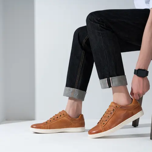 men s casual shoes leather dress sneakers