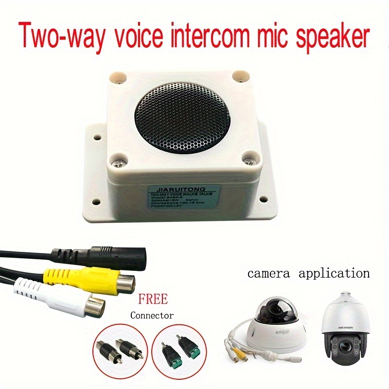 Outdoor security camera with microphone and fashion speaker