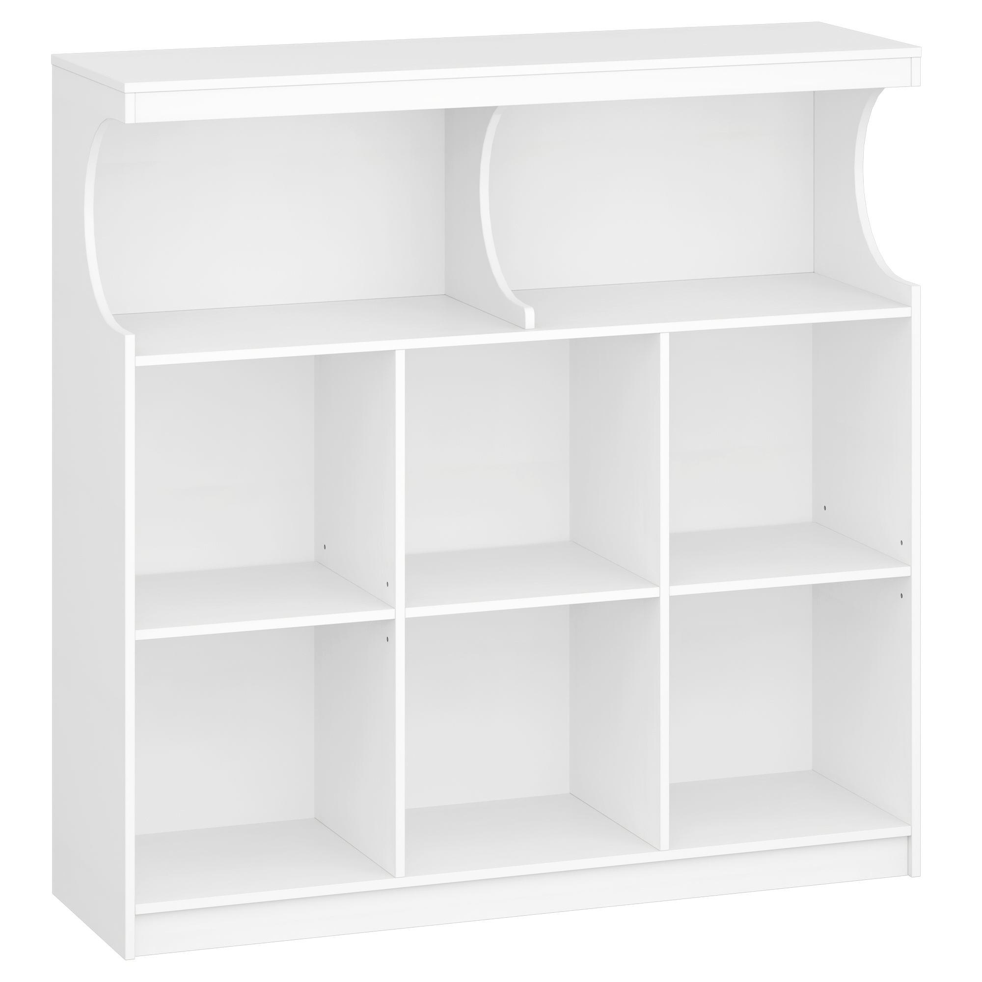TEMU Bookshelf, 8-grid White Freestanding Storage Rack With U-slot Cube Shelves, Office Shelves For Bedroom, Living Room, Study And Office 30 X 100 X
