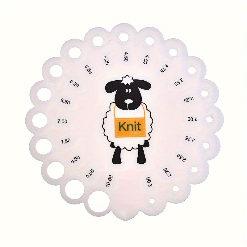 1pc Cartoon Ruler, Woven Ruler, Diy Measuring Tool, Knitting Needle Measuring Ruler, Knitting Tool Circular Sweater Needle Ruler, Crochet Hook Measuring Ruler, Abs Plastic Ruler