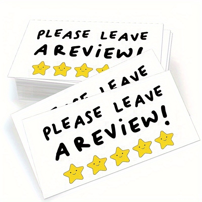 

60-pack Mini "please Leave A Review" Business Thank You Cards, Personalized Shopping Appreciation Greeting Cards For Small , Good Luck & Thank You , English Language