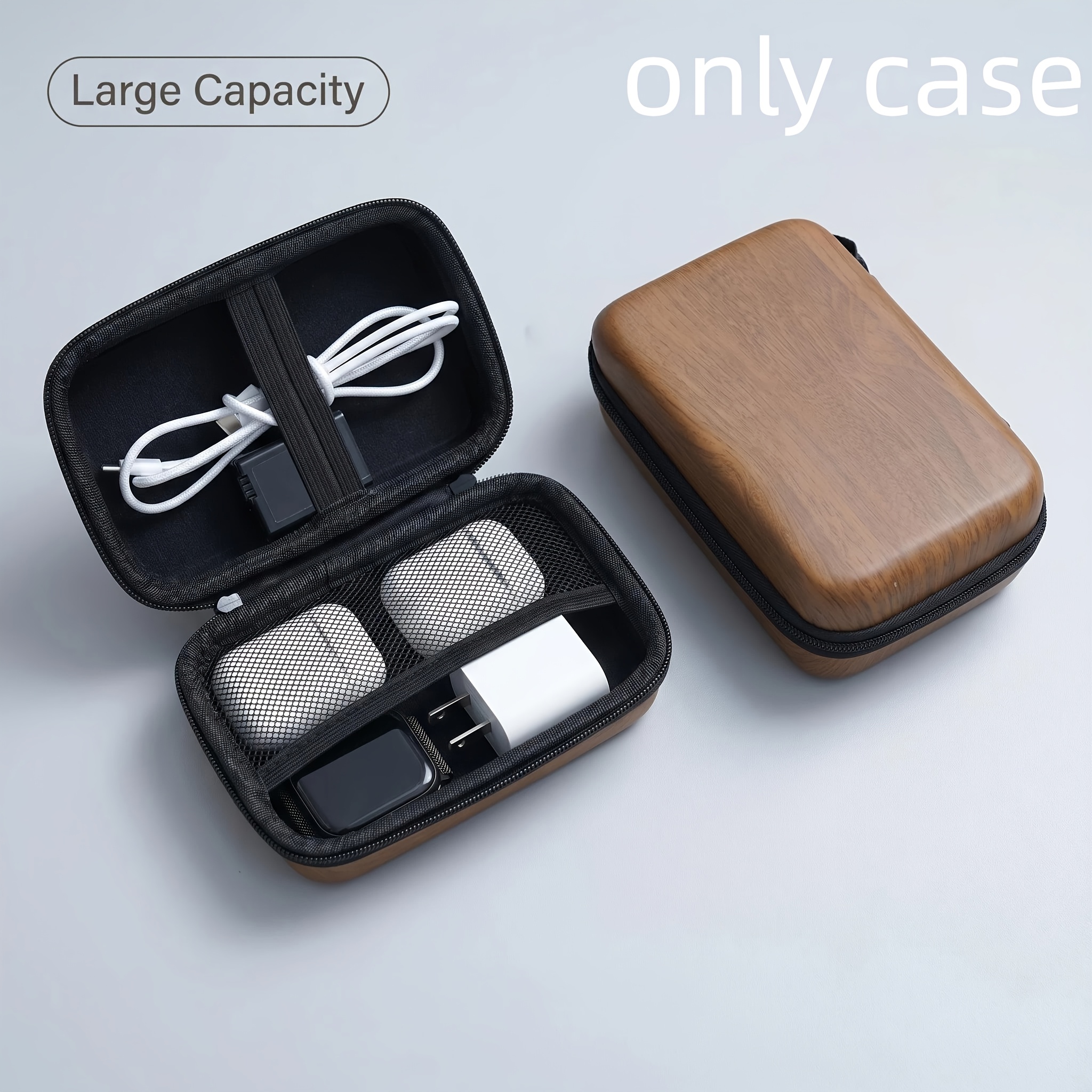TEMU 2.5 Inch Eva High Hardness Hard Shell Case, Shockproof Mobile Hard Drive Power Bank Storage Pouch, Digital Additions Organizer Box, Portable