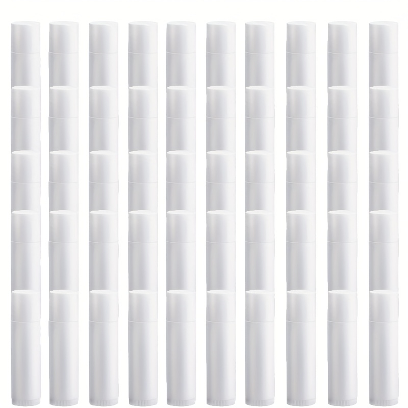TEMU 50pcs 5g Twist-up Empty Lip Balm Tubes - Clear Plastic Containers For Diy Lip Gloss/solid Perfume | Leakproof Refillable Tubes With Filling Base