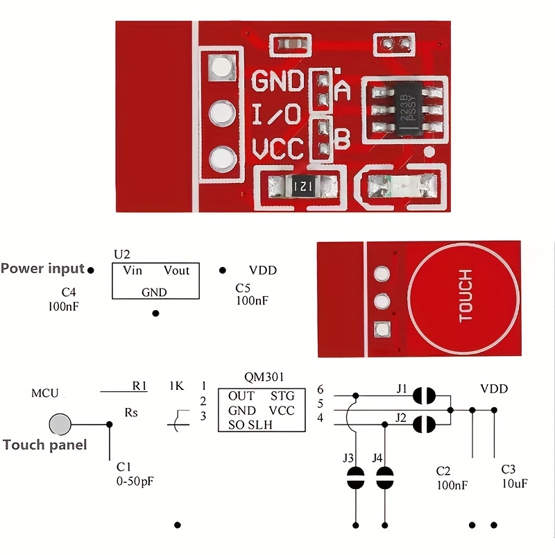 10/20шт/лот   ttp223   сенсорного кнопки конденсаторного типу з одноканальним самоблокуванням для   Опис товару 3