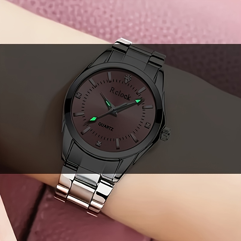 Elegant Ladies Quartz Watch - Fashionable Round Alloy Case, Non-rechargeable Battery, Women's Watch, Quartz Watch,able Multifunctional