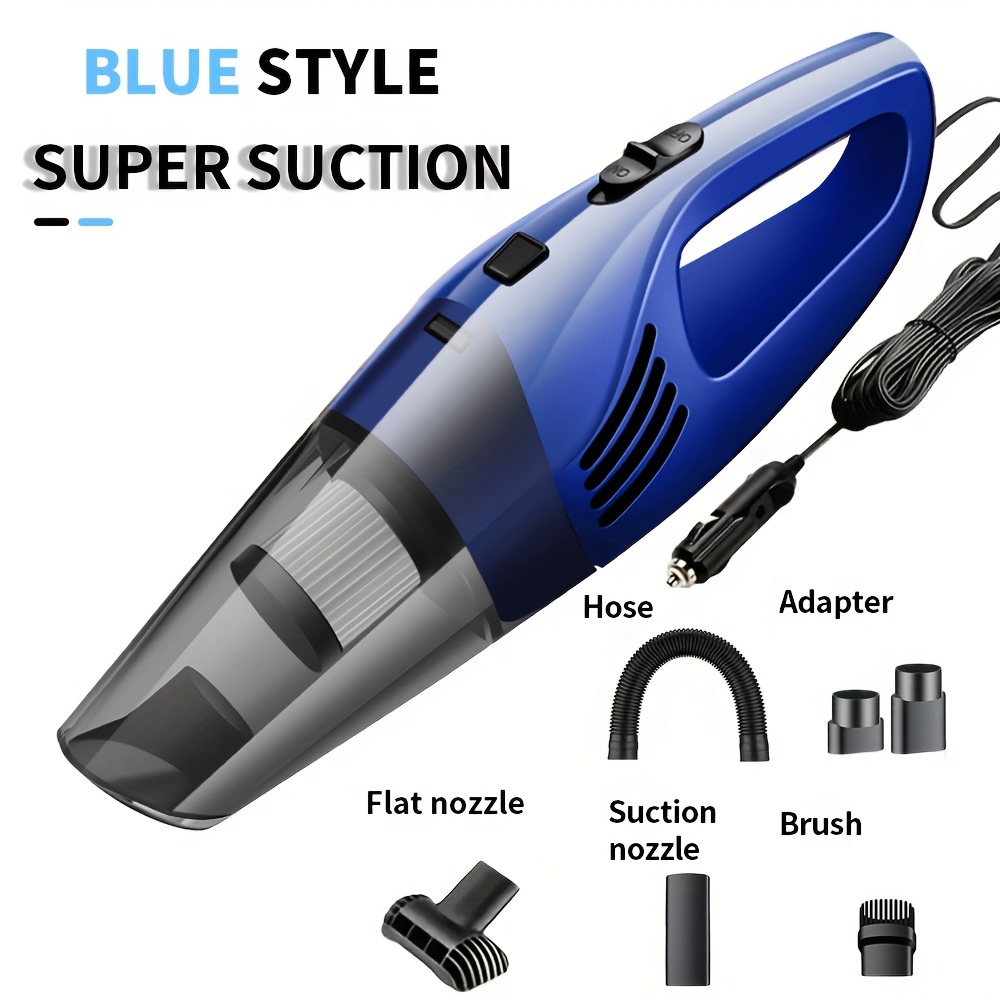 TEMU [Kit de limpieza portátil para coche] Aspiradora portátil para coche, pequeña y potente, aspiradora de portátil para coche, adicionales, kit de