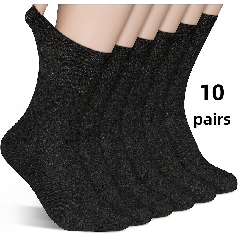 E-shop 10 Paar Übergrößen-Socken mit weiter für geschwollene Füße, nicht einengend, extra breit, extra groß, Herren Wadenhohe Langsocken für