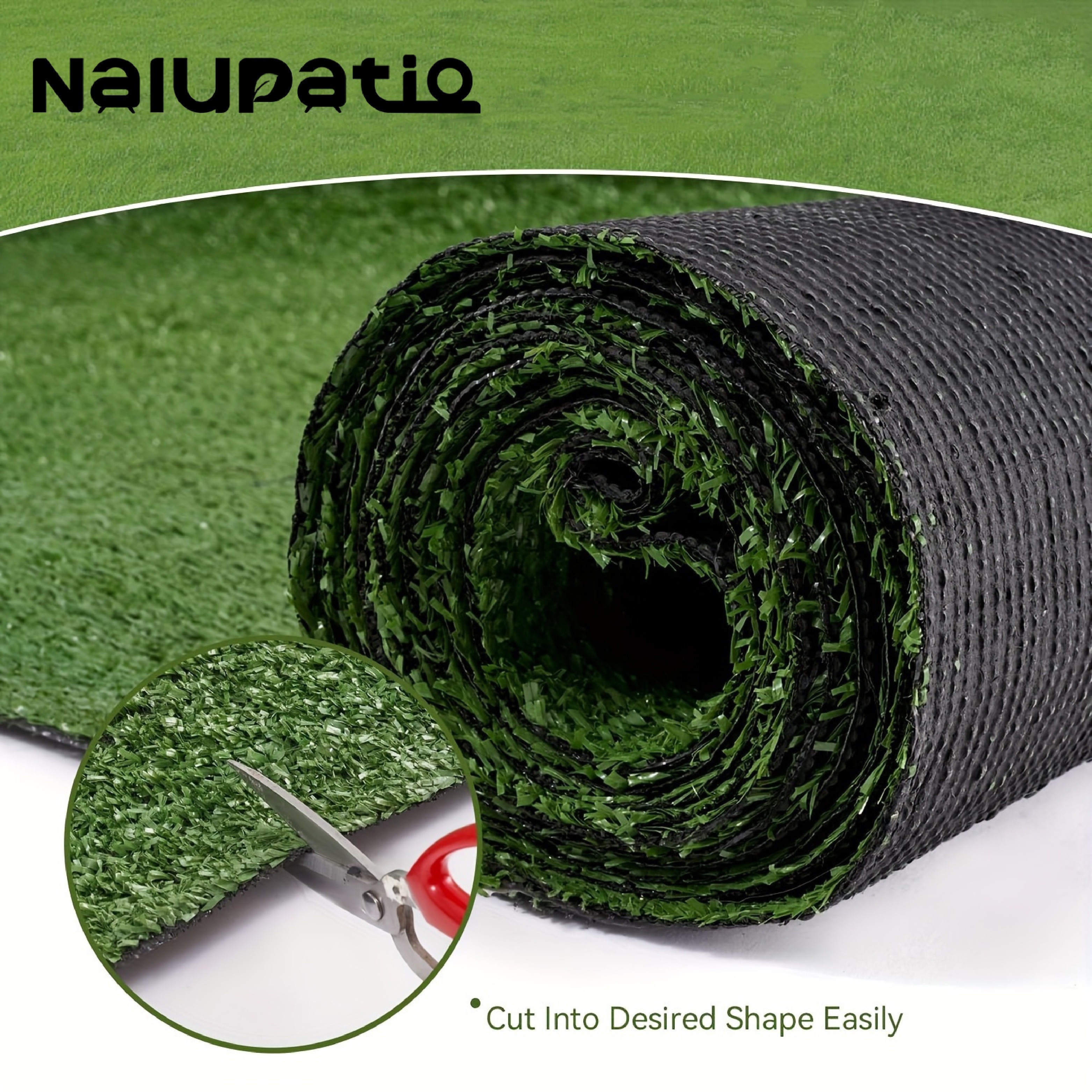 

Artificial Grass Turf Grass Lawn, Nalupatiorealistic Synthetic Mat, Professional Dog Grass Mat Large Turf Outdoor Rug Patio Lawn For Pets, Fake Rug With Drainage Holes, Artificial Grass