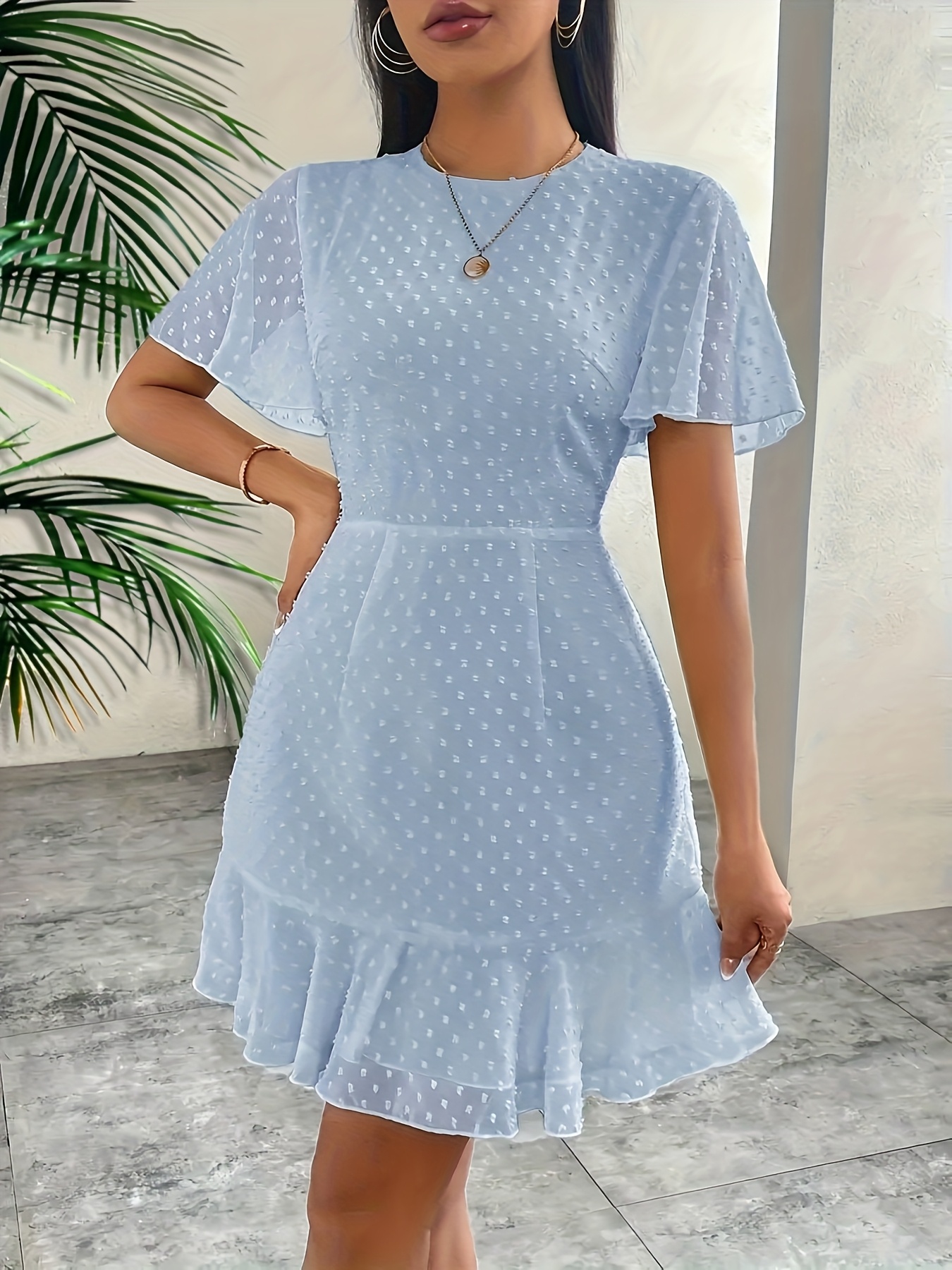 navy blue dress for baby girl ZEAGOO Women's Casual A-Line Dresses with Pockets Summer Floral Tshirt Dress  Short Sleeve Mini Dress Flowy Sundresses