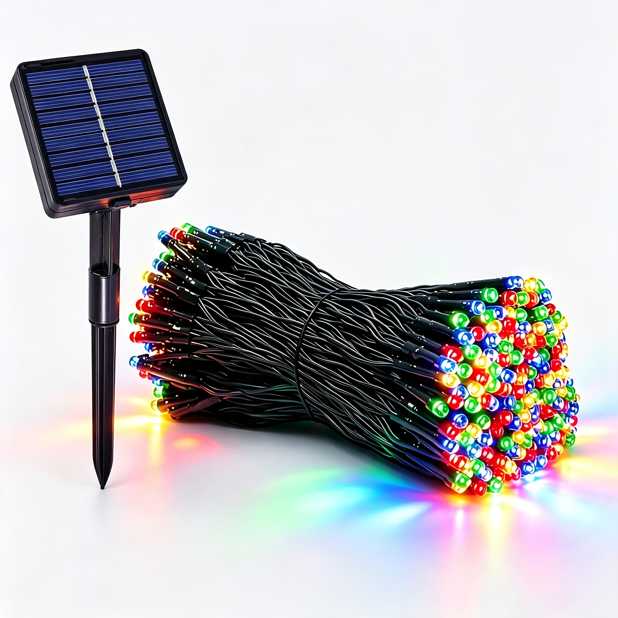 TEMU 1 guirlande lumineuse solaire à LED, 20-300 LED, décoratives d'extérieur pour jardin, guirlandes lumineuses décoratives de Noël, pour sapin de