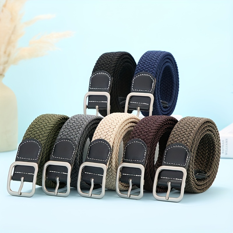 

Elastic Braided Jeans Casual Pants Belt, For Young Men And Women, Work Belt