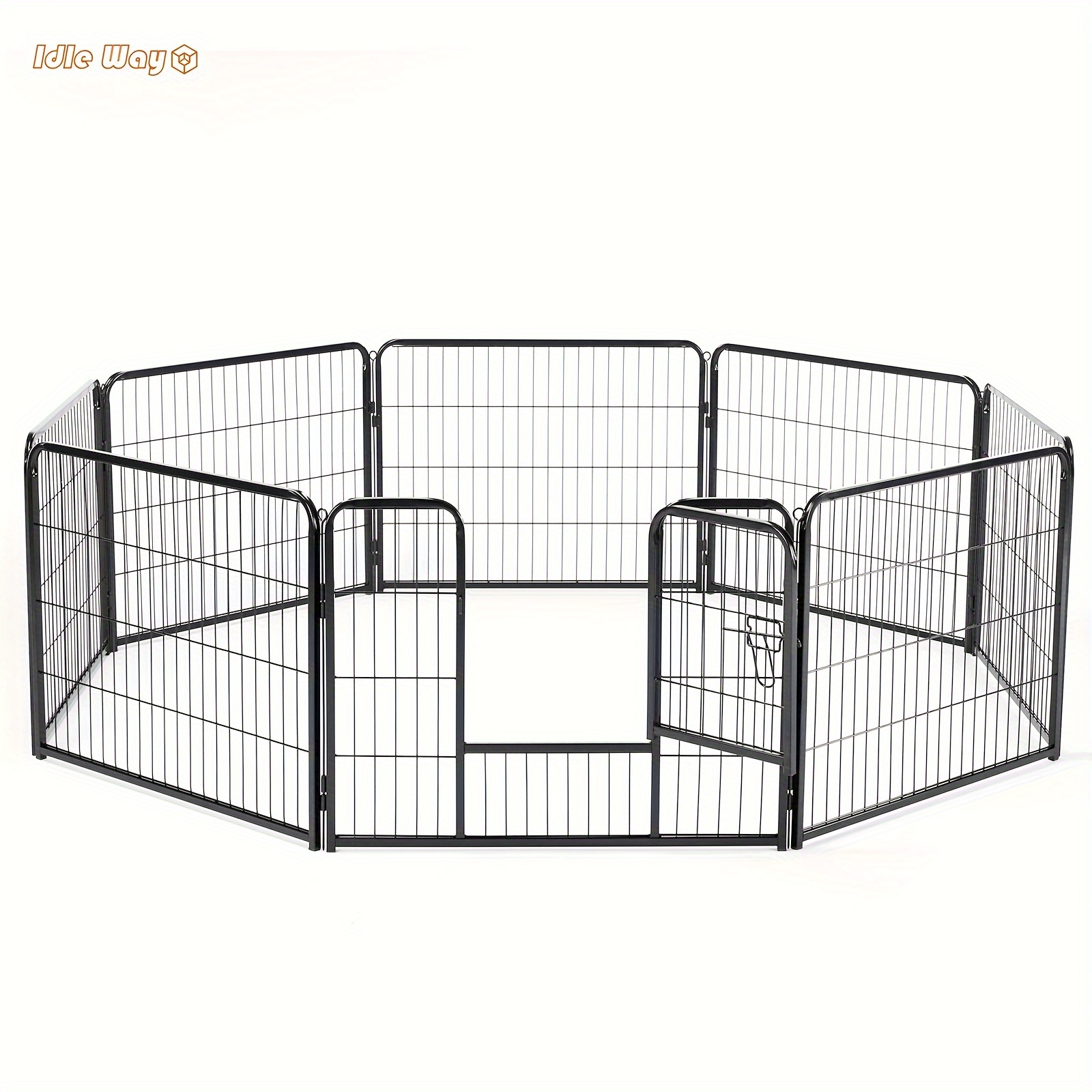 

8/16 Panels Diy Indoor Dog/puppy Playpen, Metal Dog Kennel With Door For Large/medium/small Dogs, Fits Pet, And Safe Play, Easy To Move & , Indoor & Outdoor Use